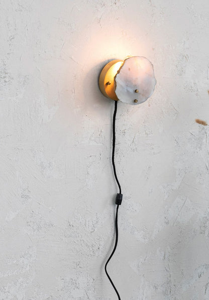 Agate & Metal Wall Lamp