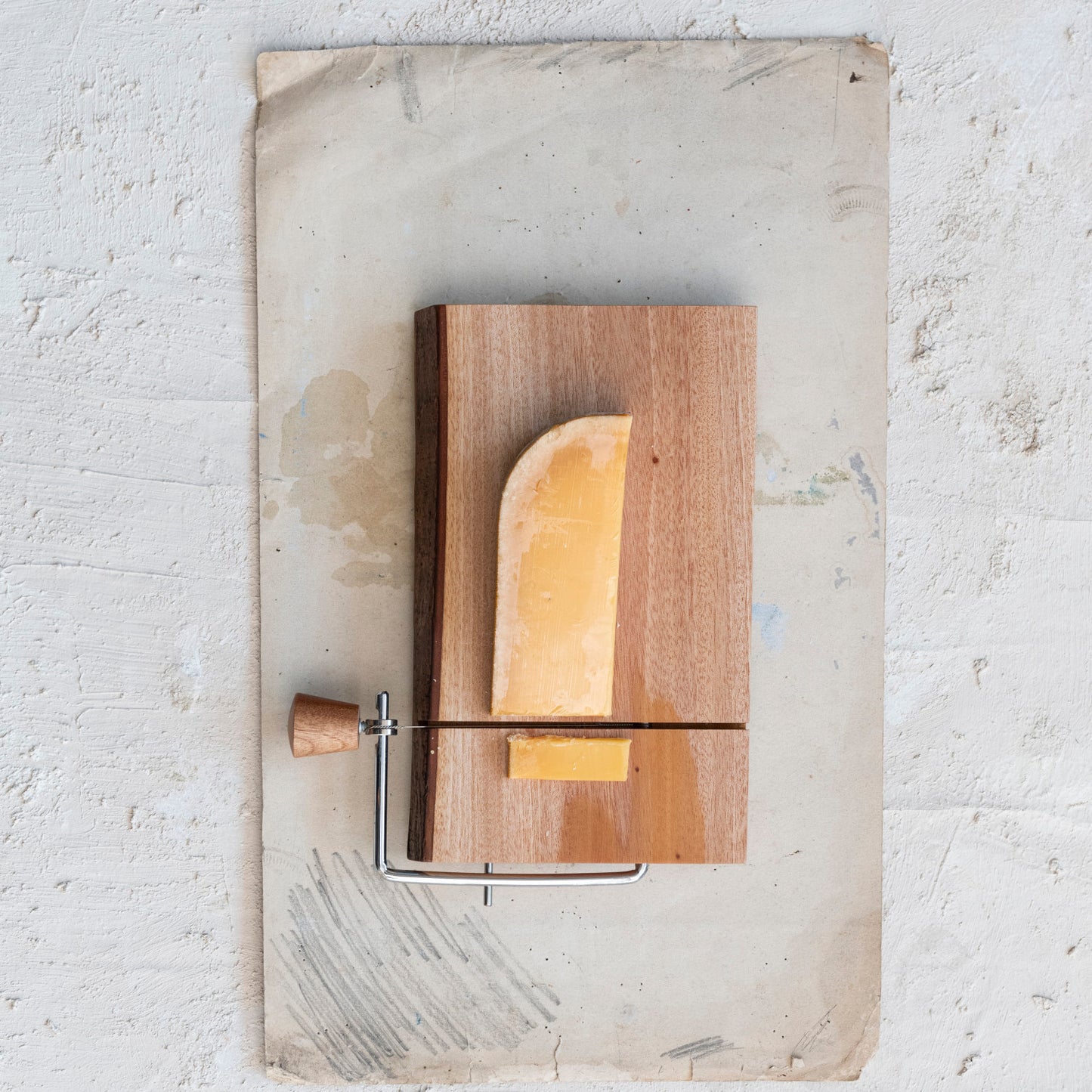 Wood Cheese Slicer w/ Bark Edge