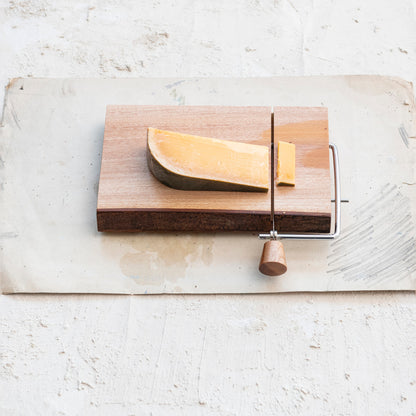 Wood Cheese Slicer w/ Bark Edge