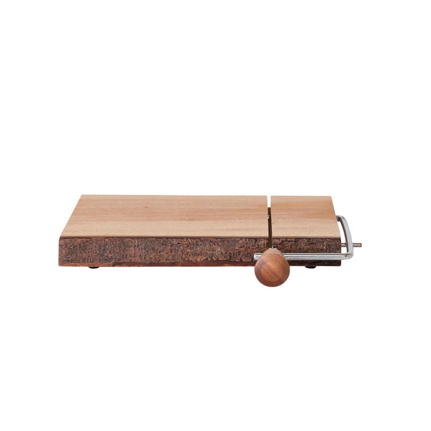 Wood Cheese Slicer w/ Bark Edge