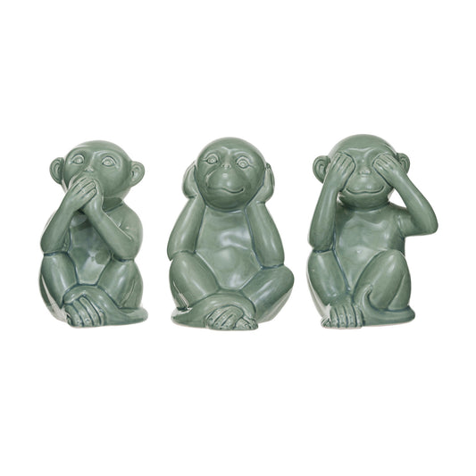 Hear/Speak/See No Evil Monkey Set