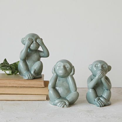 Hear/Speak/See No Evil Monkey Set