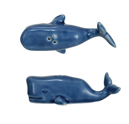 Whale Salt & Pepper Shakers, Set