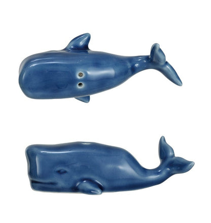 Whale Salt & Pepper Shakers, Set