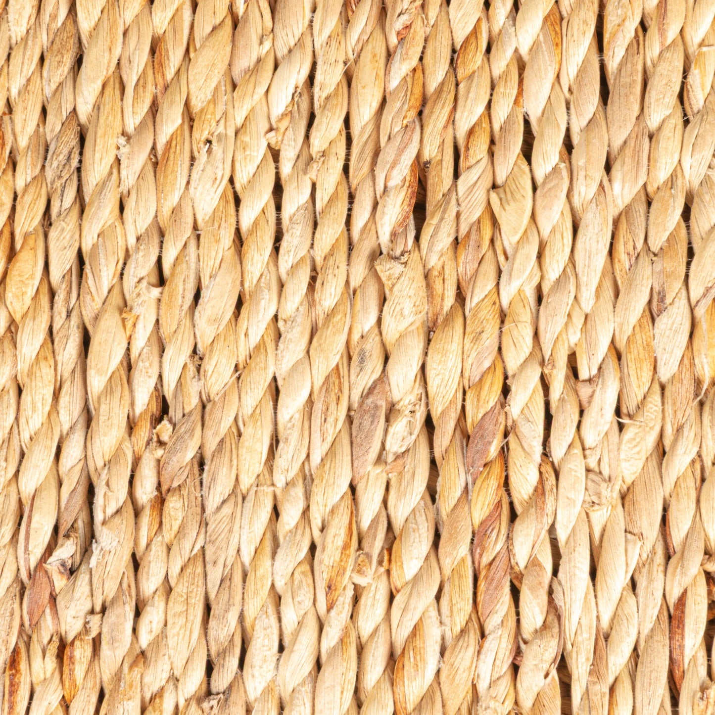 Water Hyacinth & Wood Console Table w/ Shelf