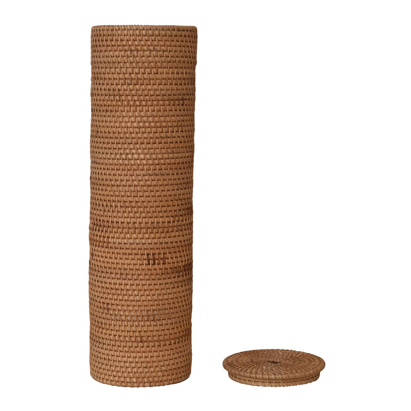 Rattan Toilet Paper Storage w/ Lid
