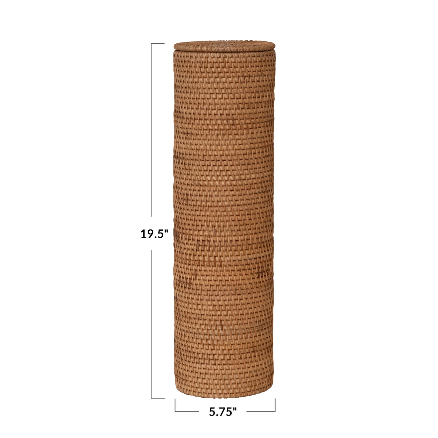 Rattan Toilet Paper Storage w/ Lid