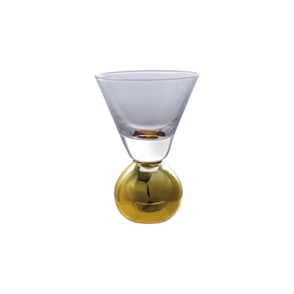 Shot Glass w/ Gold Electroplated Ball Stem