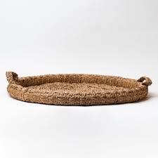 Tray, oval seagrass & rattan small