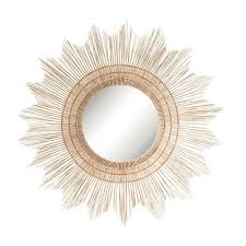 Wicker Sunburst Wall Mirror  IN-STORE PICK UP ONLY