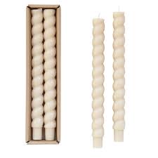 Candle Cream Twisted Taper