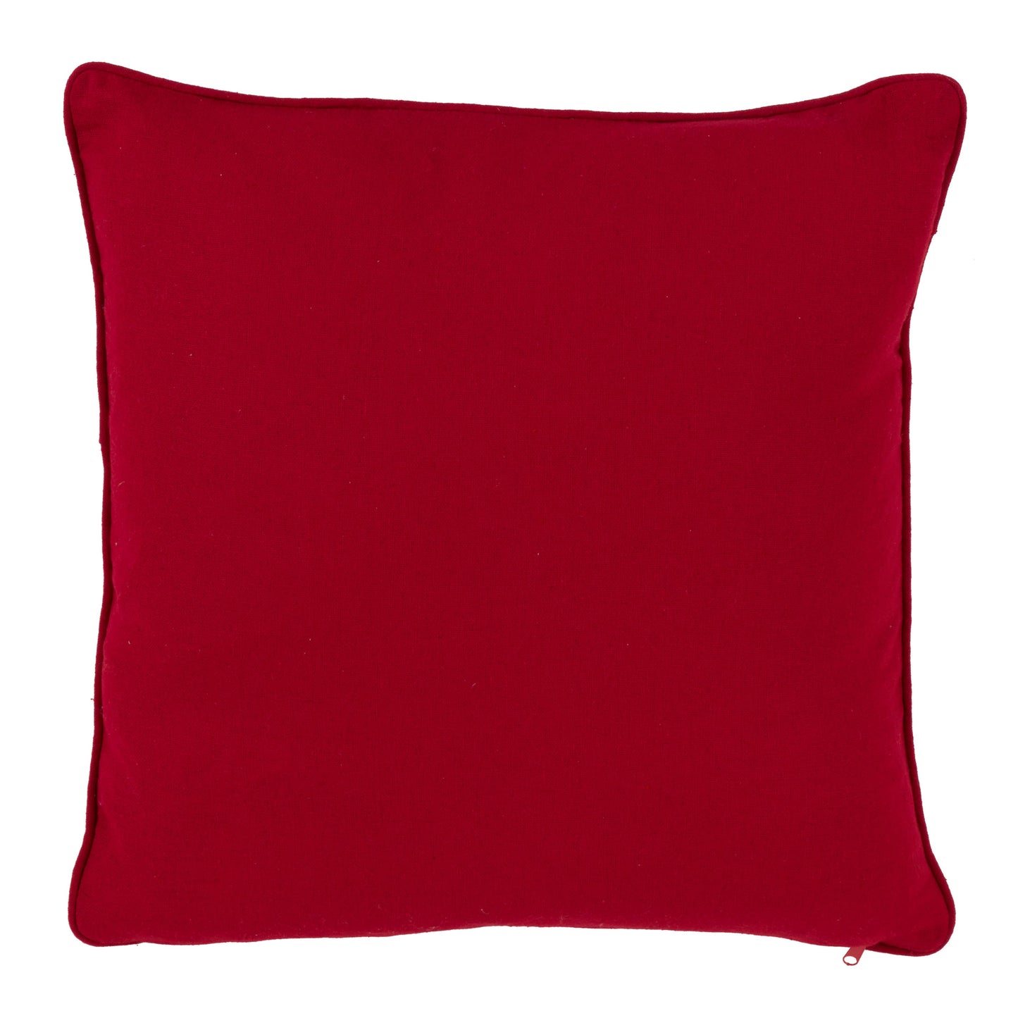 Snowflake Pillow-Down Filled: Red / Down Insert / 16"