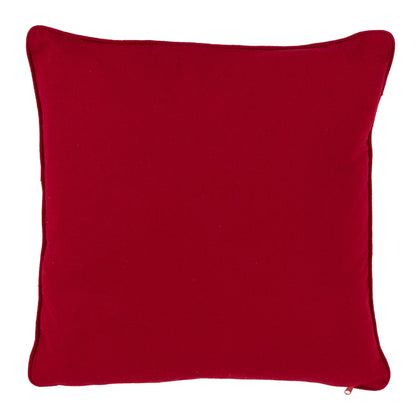 Snowflake Pillow-Down Filled: Red / Down Insert / 16"