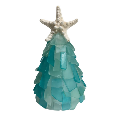 Seaglass Trees w/ Starfish + lights