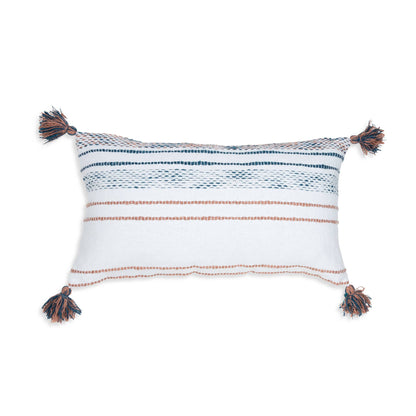 Striped Indoor/Outdoor Pillow: Tidal Teal