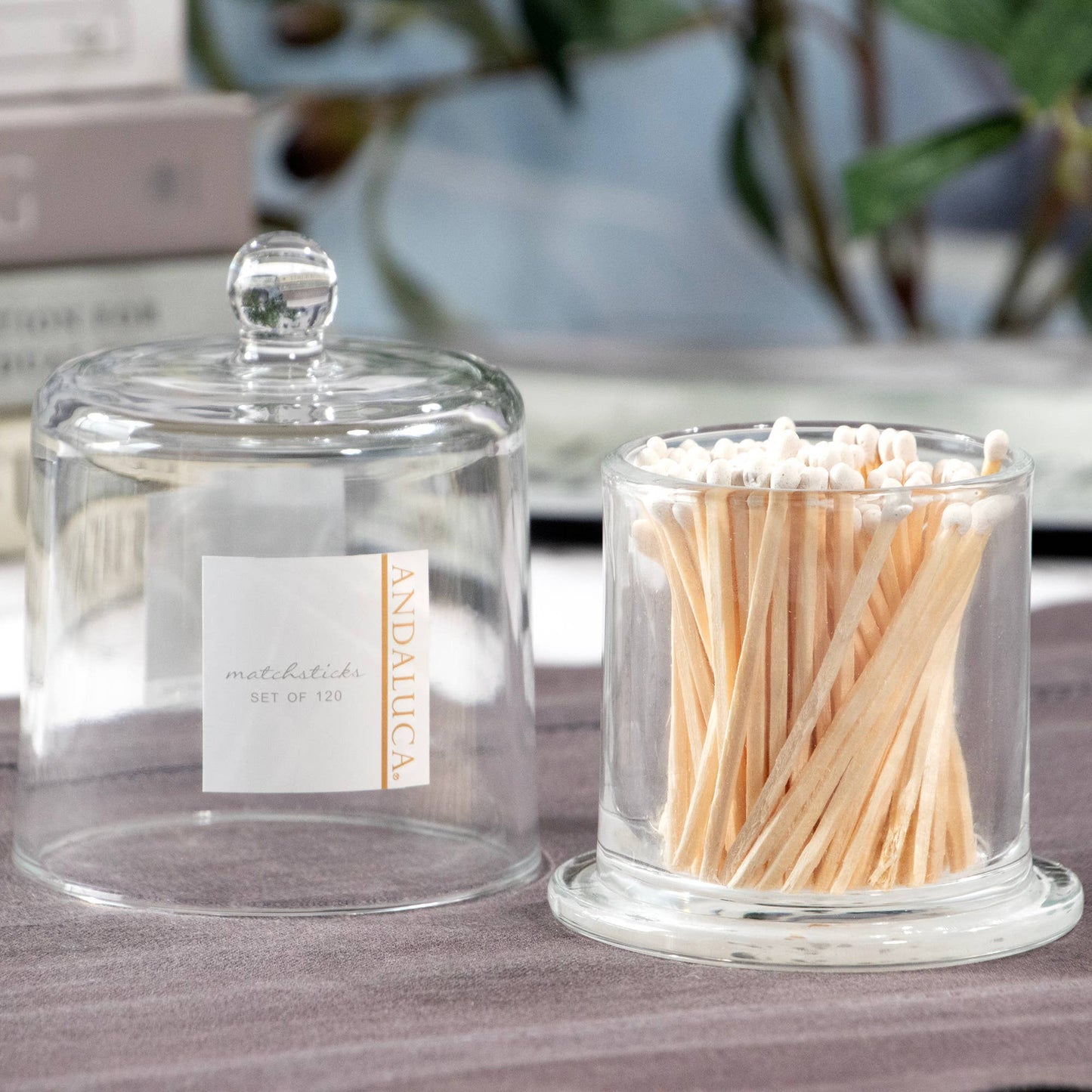 White Matches in Glass Jar