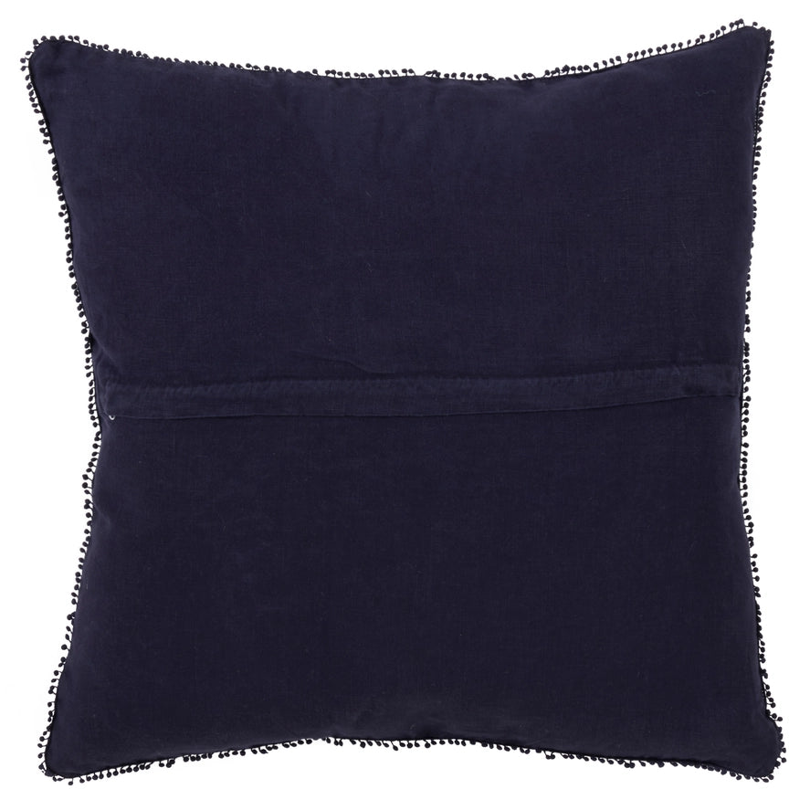 Pillow - Navy Pompom
