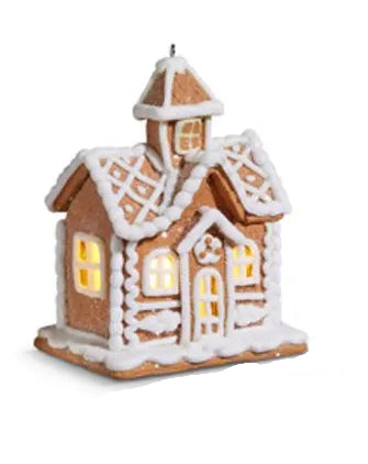 Lighted Gingerbread House Ornaments