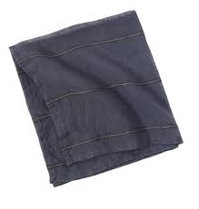 Napkin-Navy w/Pin Stripe set/4