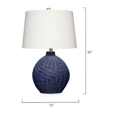 Indigo Rattan Table Lamp
