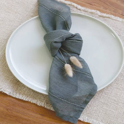 Napkin-Navy w/Pin Stripe set/4