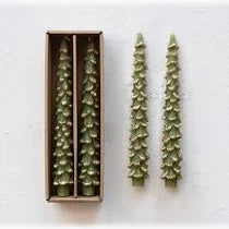 Tree Shaped Taper Candles, Set/ 2