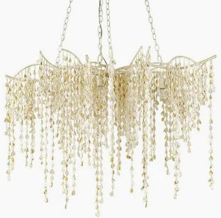 Chandelier Wood & Abaca Shells