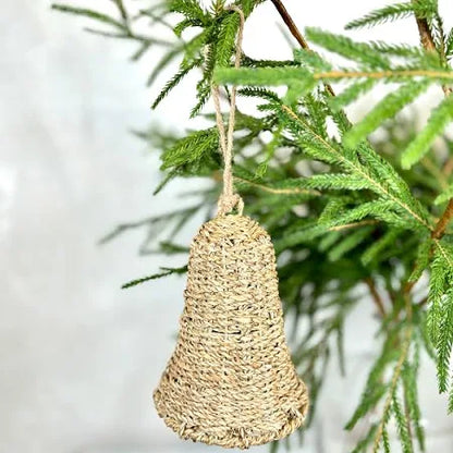 Natural Woven Bell Ornament