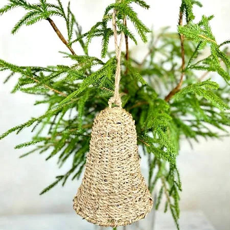 Natural Woven Bell Ornament – Coastal Decor and Interior Design