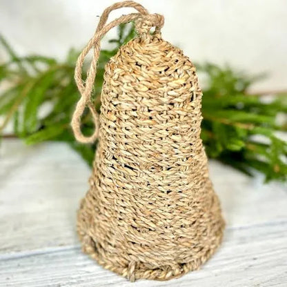 Natural Woven Bell Ornament – Coastal Decor and Interior Design