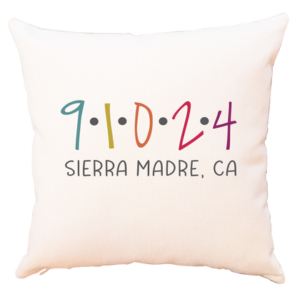 Zip Code Dot Pillow in/outdoor