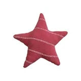 Star Pillow W/ Stripes, Red and White
