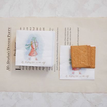 Christmas time in the city Paper Cocktail Napkins