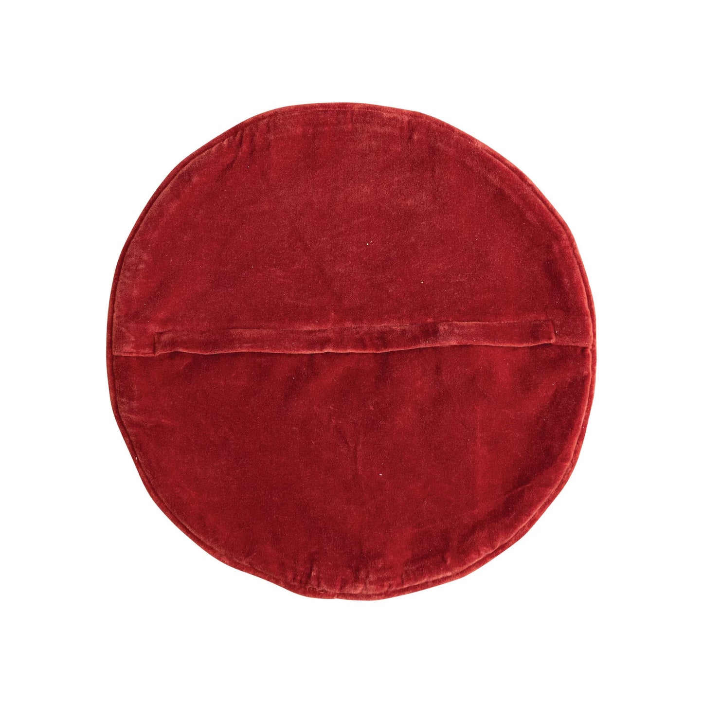 Round Printed Cotton Pillow - "It's Christmas Time In The City"