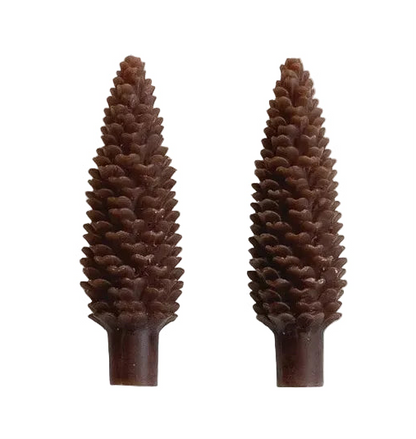Pinecone Candles, Set/ 2