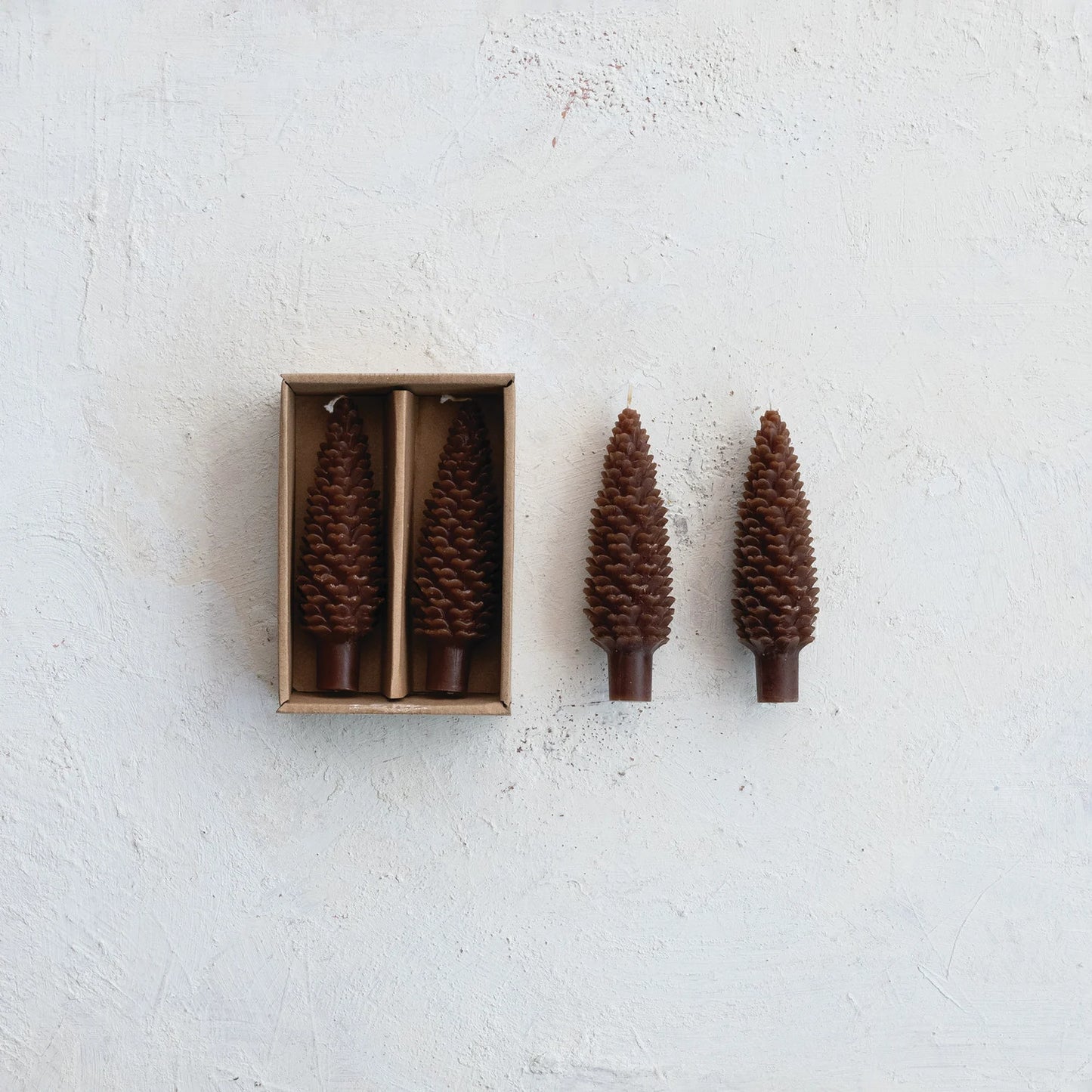 Pinecone Candles, Set/ 2