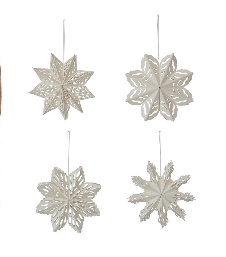 Paper Snowflake Ornaments (set/4)