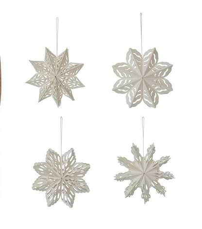 Paper Snowflake Ornaments (set/4)
