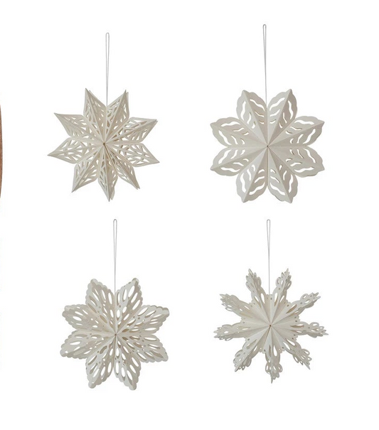 Paper Snowflake Ornaments (set/4)