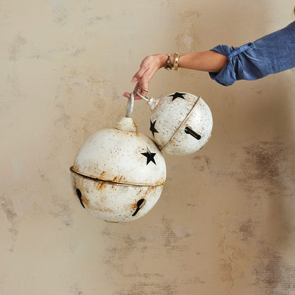 Metal Bell Ornament w/ Star Cut-Outs
