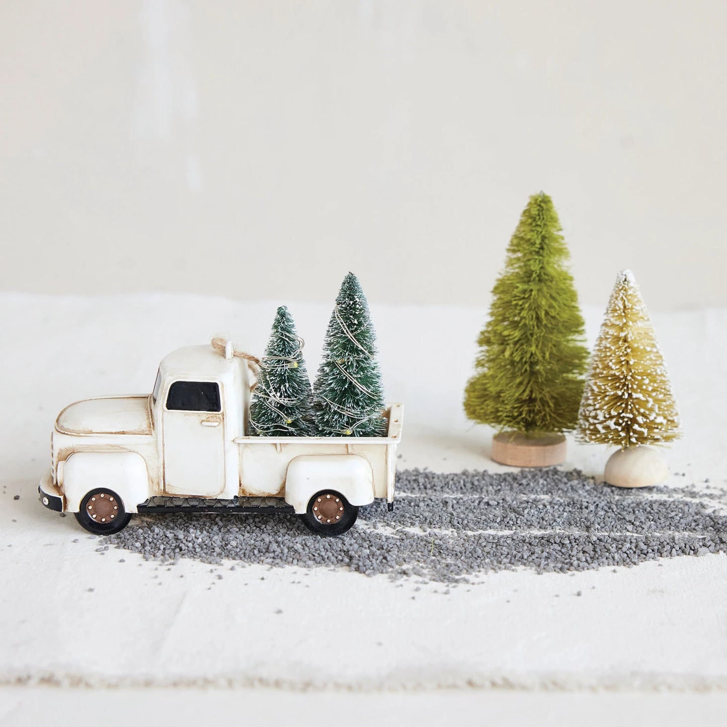 Truck Ornament with Trees & LED Light