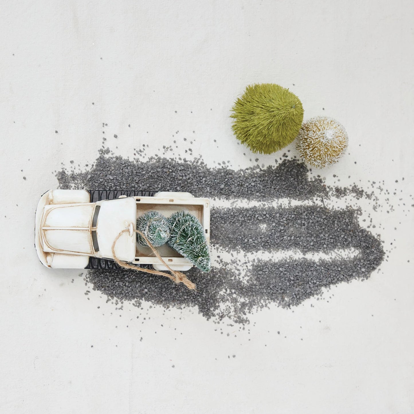 Truck Ornament with Trees & LED Light