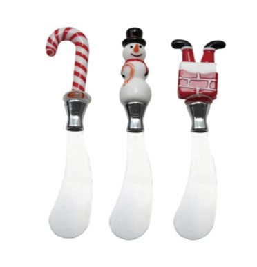 Glass Holiday Spreaders