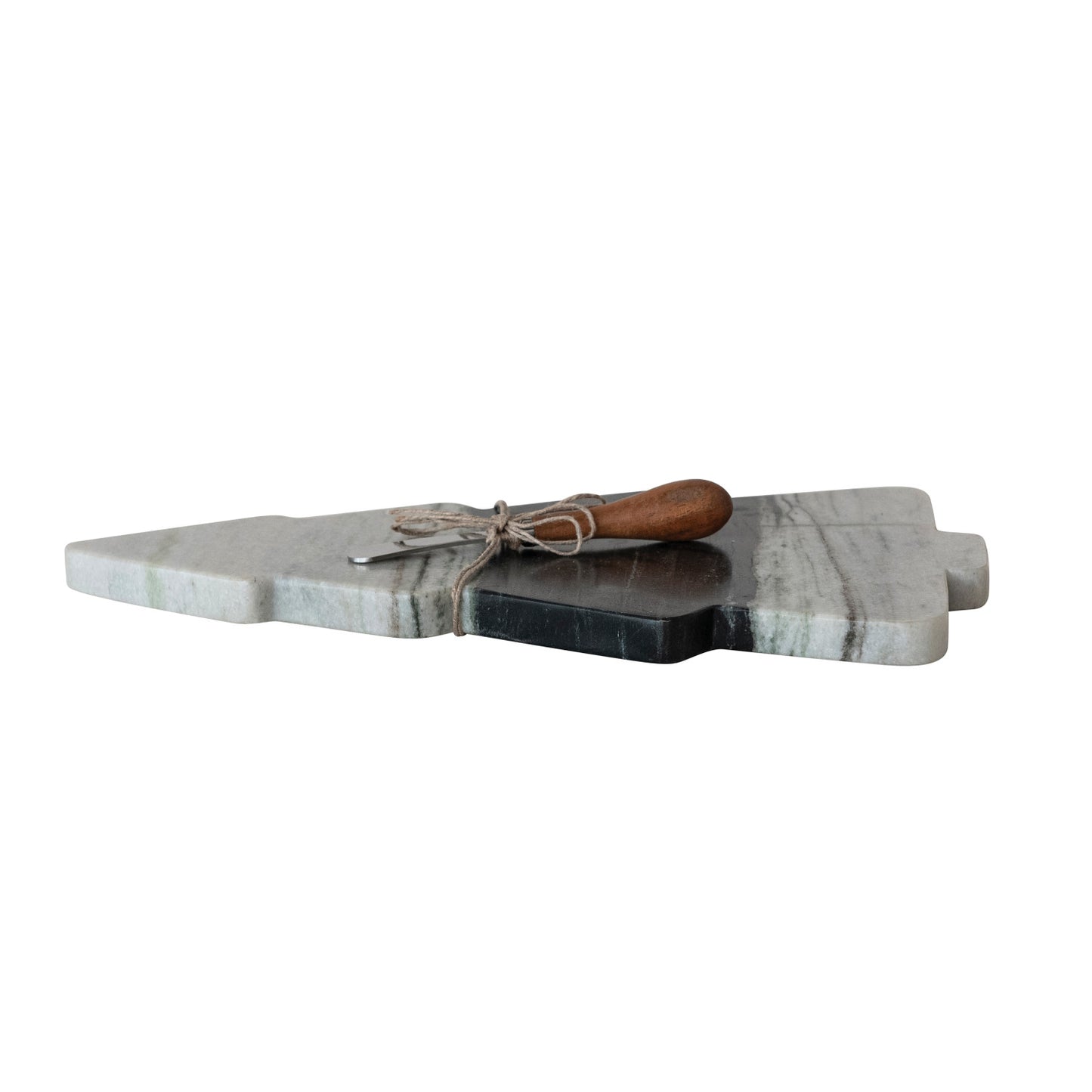 Marble Tree Board Black melange w/Knife