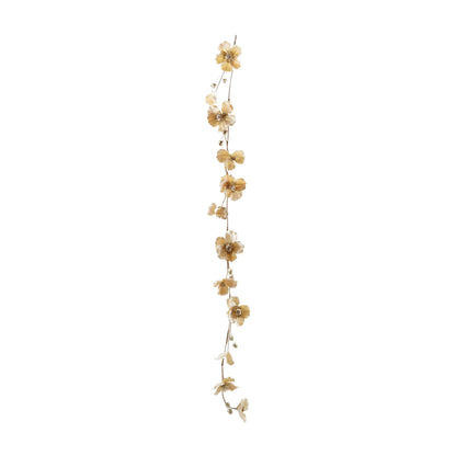 Magnolia Flower Garland with Glitter & Jewels