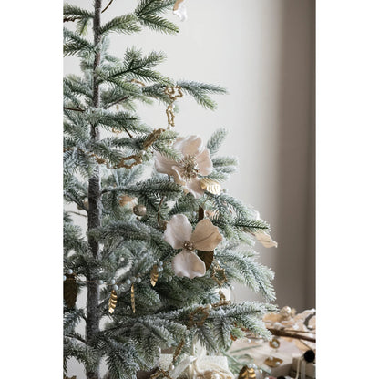 Magnolia Flower Garland with Glitter & Jewels