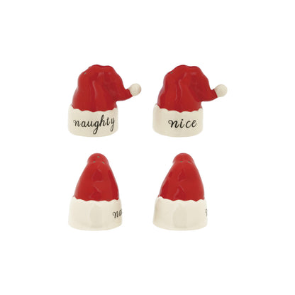 Santa Hat Salt & Pepper Shakers, Set/ 2